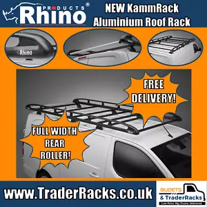 Movano Roof Rack 2010 - 2020 Vauxhall High EXLWB (H2 L4) Rhino KammRack Black - Picture 1 of 8
