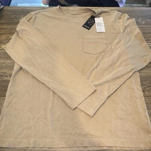 Men's Long Sleeve T-Shirt - Original Use Taupe Brown Size Medium. NWT. S - Picture 1 of 5