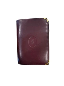 Authentic CARTIER MEN’s VNTG Burgundy Leather Trifold Wallet - Picture 1 of 9