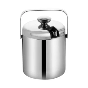 Double-Wall Stainless Steel Insulated Chilling Ice Bucket with Lid Tong Handle - Picture 1 of 6