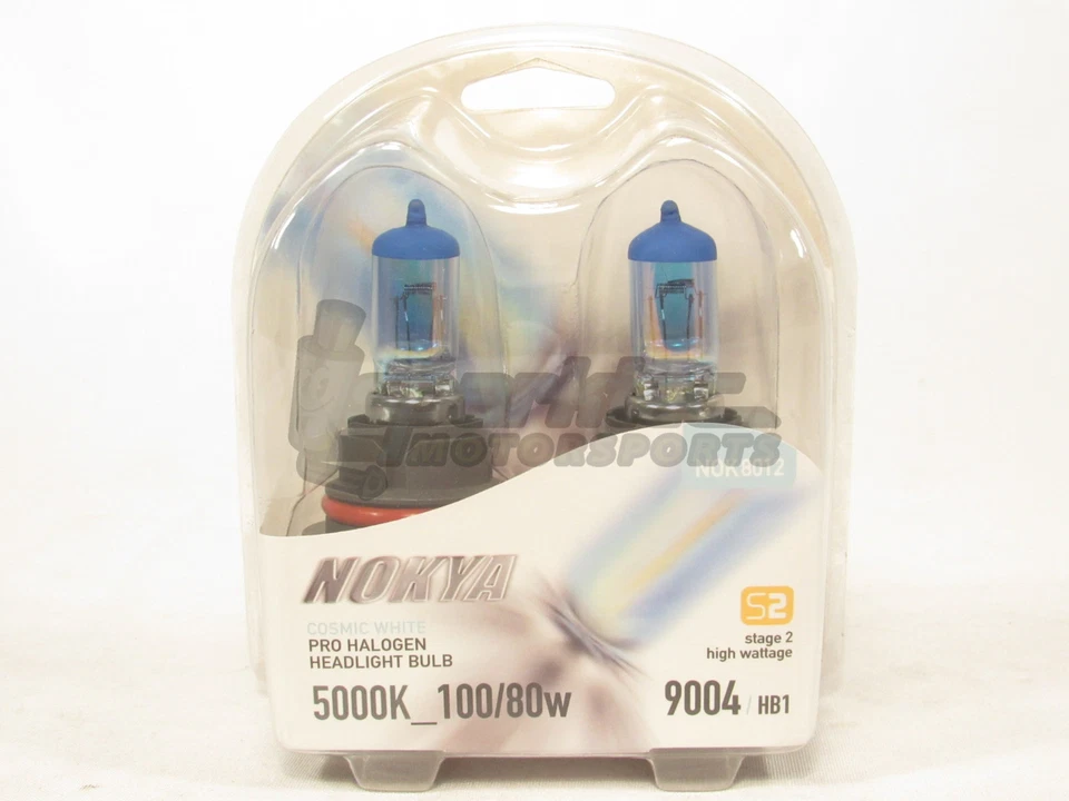 Nokya 9004/HB1 Cosmic White Headlight Pro Halogen Light Bulbs Twin Pack 5000K - Image 1 of 1