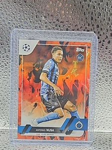 2022-23 Topps UEFA Club Competitions Inferno Foil Antonio Nusa #140 Rookie RC - Picture 1 of 2