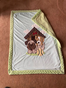 Little Miracles Dogs DogHouse Costco Plush Blue/ Green Sherpa Baby  Blanket