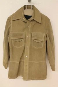MENS DESERT CLASSIC CALIFORNIA SPORTWEAR CO. VTG TAN SUEDE WESTERN JACKET SZ 38 - Picture 1 of 5