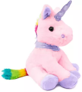 BRUBAKER Peluche Unicorno - 8,3 pollici - Giocattolo peluche coccoloso - Animale di peluche - Rosa - Foto 1 di 6