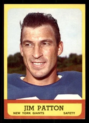 1963 Topps Football #58 Jim Patton EX *e1 - Image 1 of 2