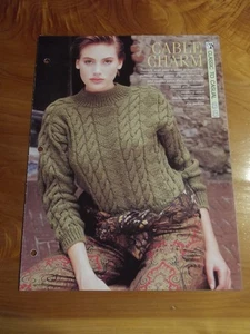 KNITTING PATTERN CABLE CHARM CLASSIC TO CASUAL CREATIVE NEEDLES *GREAT* - Picture 1 of 1