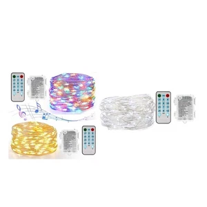 Sound Activated Music String Lights 100LEDs 12 Modes for Bars Parties Christmas - Picture 1 of 11