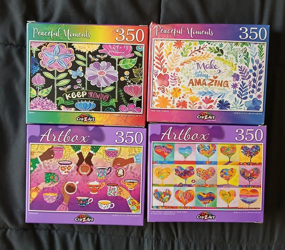 Лот из 4 Crazart Artbox 350 шт. пазлы новый - Изображение 1 из 1