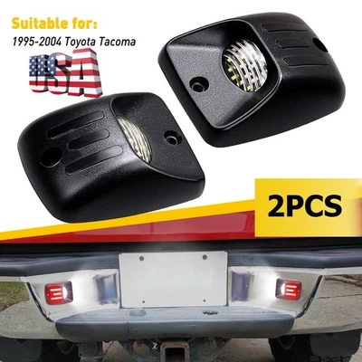 适用于丰田塔科马 1995 - 2004 年 [全白 LED]许可证板灯外壳套装 — 第 1/4 张图片