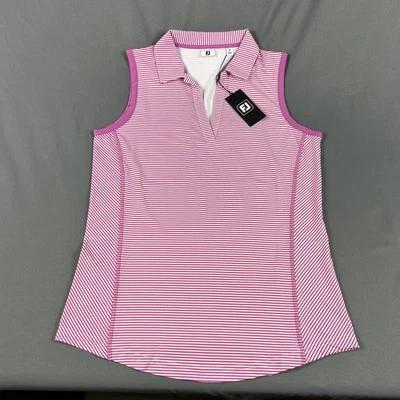 Camisa de golf FootJoy para mujer polo tapeta abierta sin mangas pequeña baya nueva con etiquetas precio de venta sugerido por el fabricante $80 Foto 1 de 4