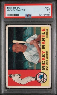 1960 Topps - Mickey Mantle #350 PSA 1 Foto 1 de 3
