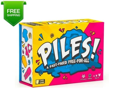 Fast-Paced Piles Card Game, Family & Kids Party Board Game Age 8+ UK - Image 1 of 4