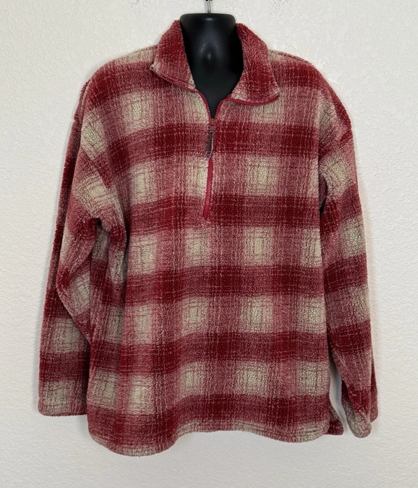 VTG Helly Hansen Sherpa Fleece Pullover Jacket XL USA Plaid Heritage Outerwear - Image 1 of 4