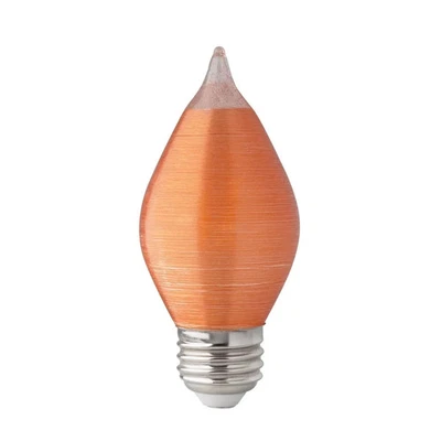 4 Watt C15 LED - Satin Spun - Amber - Medium base - 2100K - 240 Lumens - 120 Vol - Image 1 of 4