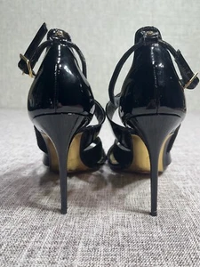 Ted Baker Albace SZ EU 39.5 US 8.5 Women’s Black High Heels Sandals Leather - Picture 1 of 11