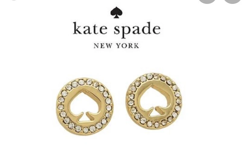 Kate Spade Spot The Spade Pave Halo Spade Stud Earrings O0RU2605