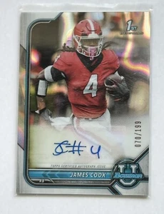 2022 Bowman University Cromo 1st James Cook RC Lava Refractor SP Automático #/199 - Imagen 1 de 5