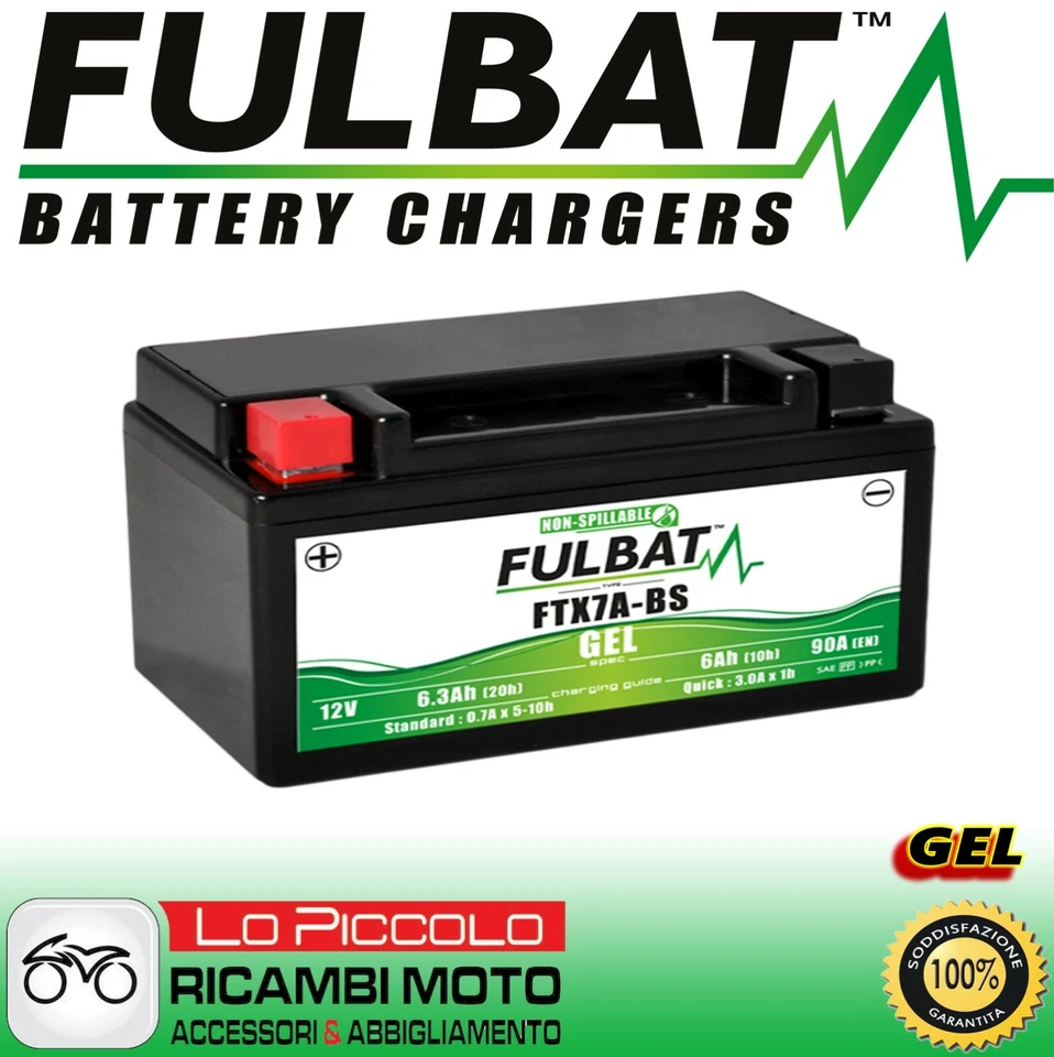 FULBAT BATTERIA GEL FTX7A-BS BENELLI TNT Tornado Naked T 125 2017-2018 Foto 1 de 1