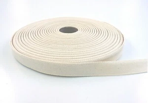 100 yards 3/4" NATURAL Cotton Herringbone Binding Tape Bias Ribbon USA mask ties - Picture 1 of 2