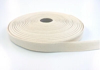 Cinta de encuadernación de espiga de algodón natural de 100 yardas 3/4" cinta de sesgo EE. UU. corbatas de máscara Foto 1 de 2
