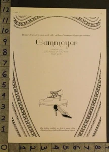 1925 ART DECO WOMEN FASHION CAMMEYER SHOE SALON DELUXE SLIPPER BEAUTY AD 24889 - Picture 1 of 1