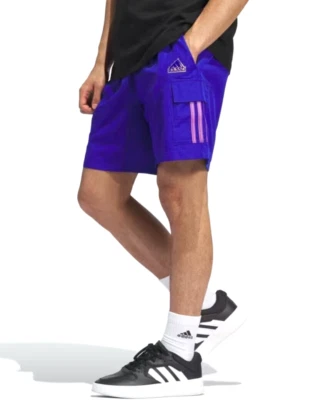 NOVO SHORTS CARGO MASCULINO ADIDAS ORIGINALS ~ TAMANHO MÉDIO #JF6613 AZUL - Imagem 1 de 4