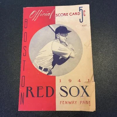 Lefty Grove 300th Win Original Fenway Park Program July 25, 1941 Rare  - Image 1 of 4