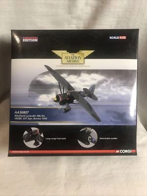 Corgi AA36807 Westland Lysander Mk.IIIa V9289, 357 San, Birmania 1945 Die Cast Foto 1 de 4