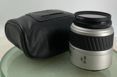 MINOLTA AF ZOOM LENS 35-80MM 1:4 (22) - 5.6 SILVER WITH BAG TESTED - 728 - Image 1 of 4