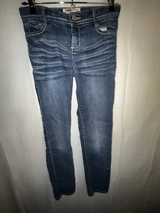 L E I Skinny Jeans Girls 12 26X24 Stretch Denim Blue - Picture 1 of 12