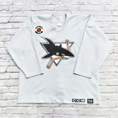 Vintage San Jose Sharks Center Ice Fight Strap Jersey Practice Sewn Authentic - Image 1 of 4
