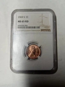 1969s 1c Ngc Ms65rd - Picture 1 of 2