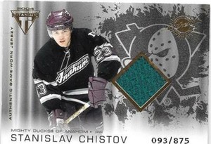 STANISLAV CHISTOV 2003-04 PACIFIC P.S. TITANIUM GAME USED JERSEY#/875