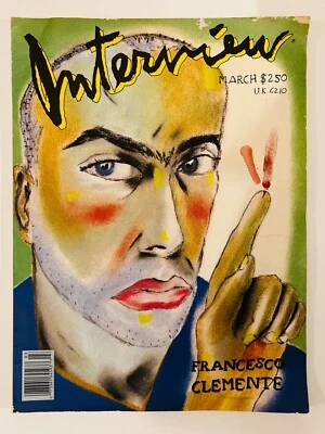 ANDY WARHOL Interview Magazine March 1988 Francesco Clemente Issac Mizrahi + NYC - Image 1 of 4