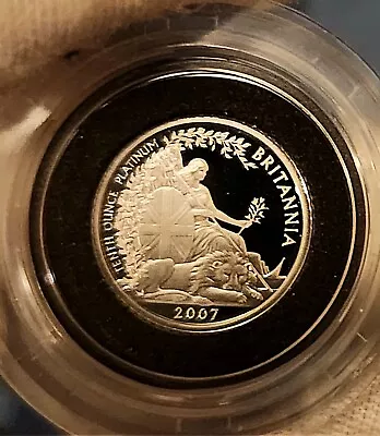 2007 Great Britain 1/10 oz Platinum £10 Britannia Proof. Low Mintage w/OGP & COA - Image 1 of 4