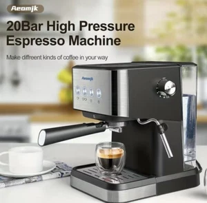 Máquina de café espresso de 20 bares, café de calentamiento rápido con varilla de espumador de vapor de leche/casa - Imagen 1 de 6