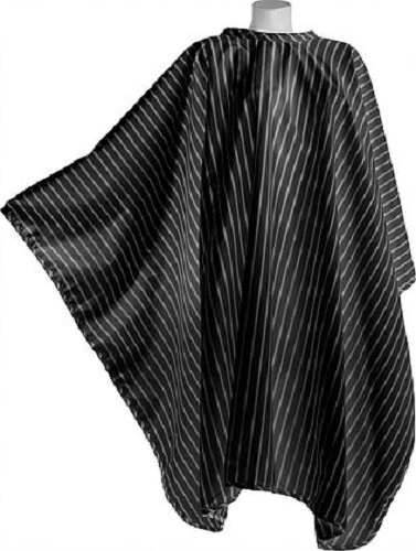 DMI Pin Striped Vintage Barber Cape - black