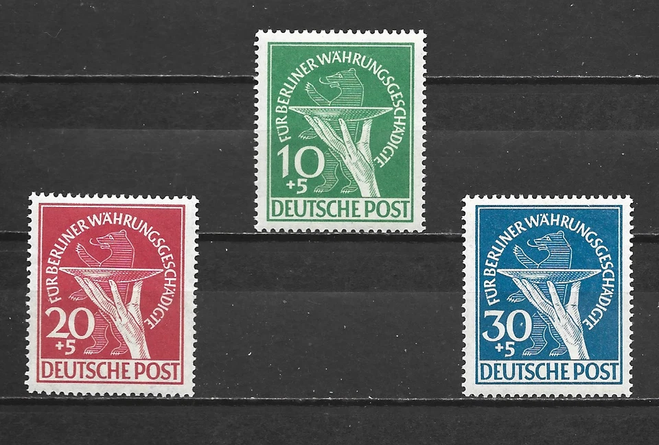 GERMANY - BERLIN - 1949 Charity Stamps - VERY LIGHTLY HINGED COMPLETE SET. - Image 1 of 1