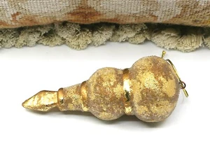LOVELY! PACIFIC RIM SEATTLE 5.25 INCH GOLD BEAD ICE FINIAL CHRISTMAS ORNAMENT - Picture 1 of 8