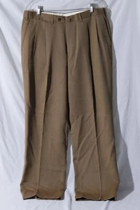 Ermenegildo Zegna Pantalone Uomo Marrone Lana Cotone Cashmere Vestito Pantaloni 36x29 - Foto 1 di 9