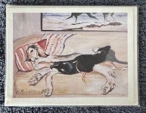 New Salukis on Couch Pet Dog Notecard Set - 4 Blank Notecards By Ruth Maystead - Picture 1 of 2