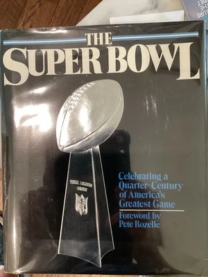 Libro conmemorativo de tapa dura The SuperBowl 25 años firmado Drew Pearson Cowboys Foto 1 de 4