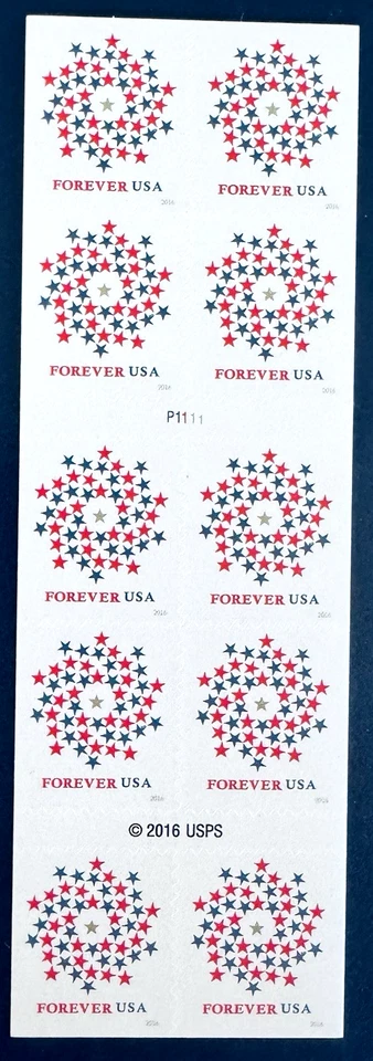 SoCo Stamps US Scott #5131a Patriotic Stars Booklet of 10 - 2016 MNH - Image 1 of 2