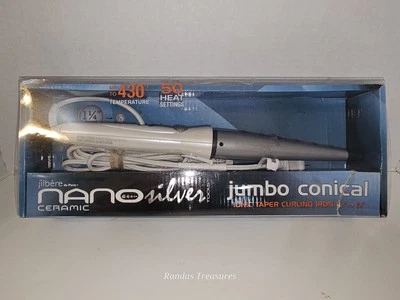 Jilbere De Paris Nano Plata Cerámica Jumbo Cónico Iónico Cónico Rizo Hierro 1 1/4 Foto 1 de 4