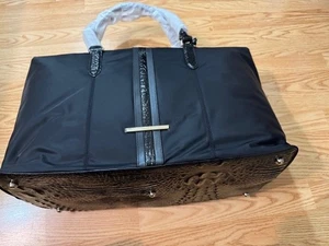 Brahmin Duxbury Weekender schwarz Krokoprägung Leder & Nylon - Bild 1 von 11