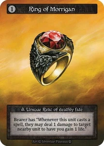 RING OF MORRIGAN Unique Foil - SORCERY CONTESTED REALM: ARTHURIAN LEGENDS (2024) - Foto 1 di 1