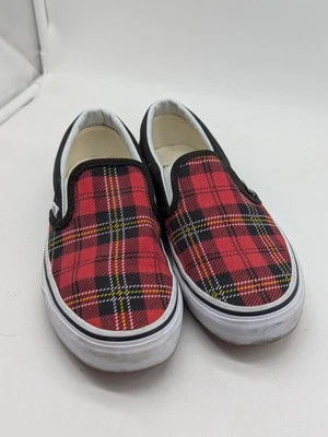 Vans Zapatos Rojo A Cuadros Hombres 4.5 Mujeres 6 Clásicos Tenis Sin Cordones 751505 Foto 1 de 4