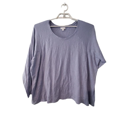 J Jill Top Mujer Talla 3X Azul Tejido Texturizado Foto 1 de 4