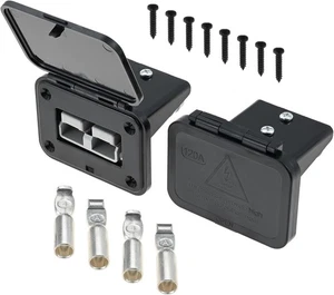 2× 120A Plug Mounting Panel with Dust Cover For Anderson Power SB120 Connectors - Picture 1 of 7